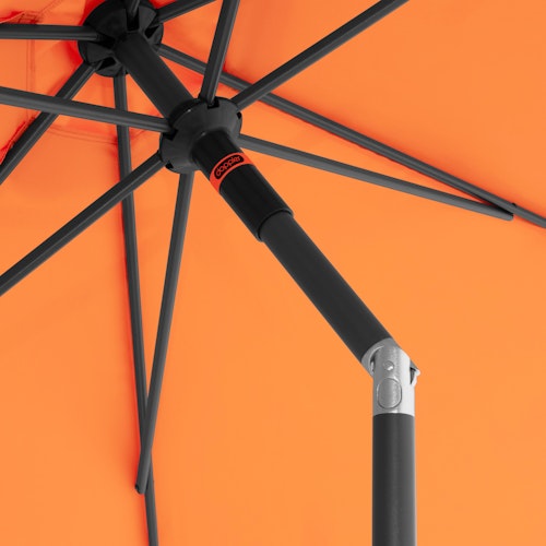 doppler Mittelmastschirm myZONE 300 Push up, Aluminium Anthrazit / 100 % Polyester 180 g/m²