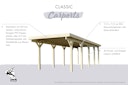 Vorschaubild Karibu Carport Doppelcarport Classic Doppel 1 - kesseldruckimprägniert