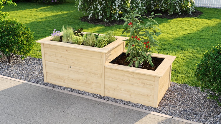 Weka Stufenhochbeet Leonie 669 - 21 mm - 1120 l