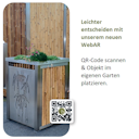 Vorschaubild BambusBASIS Mülltonnenbox Cortenstahl für 120 l-Tonne  -  1-/2-/3-er Box