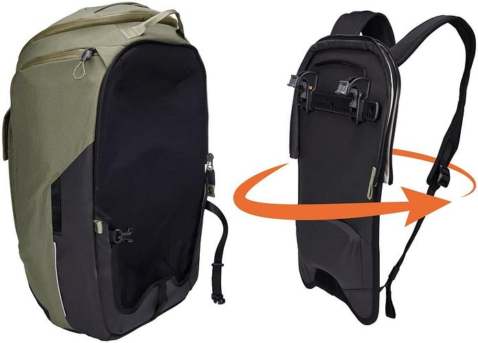 Thule Rucksack Paramount Hybrid Pannier grün