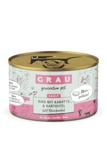 grau Hund 200 Gramm Hundenassfutter