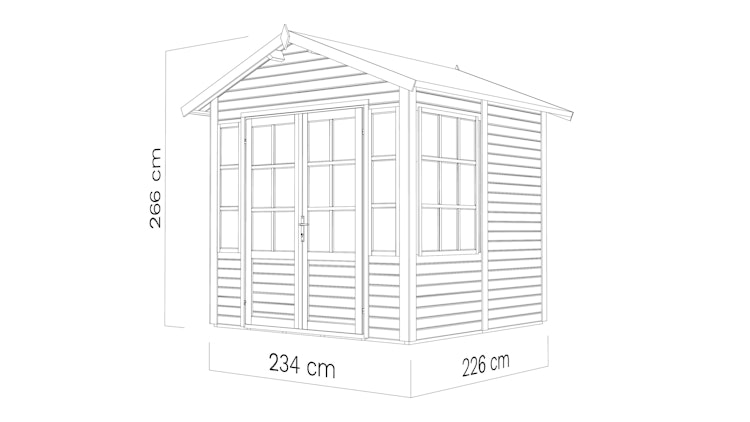 Bertilo Gartenhaus Teahouse - 19 mm
