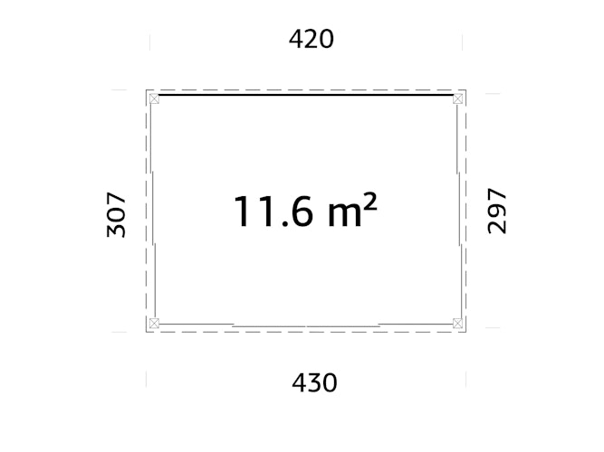 Palmako Glashaus Saga 11,6 m² Slide Plus (Wintergartenanbau inkl. Rückwand)