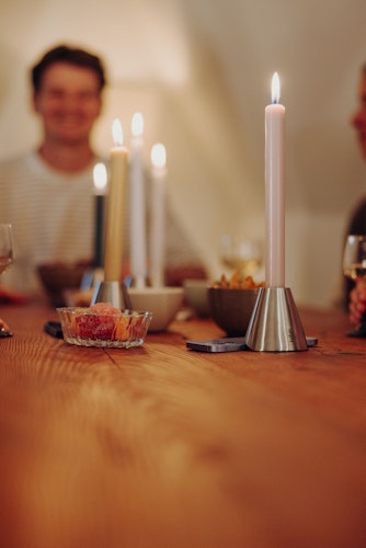 höfats Kerzenhalter Digi Detox silber