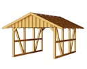Vorschaubild Skan Holz Schwarzwald - Satteldach Einzelcarport Breite 424 cm