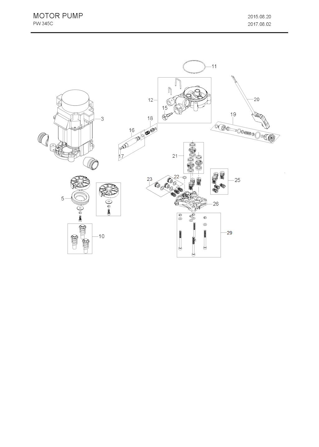 Explosionszeichnung Ersatzteile