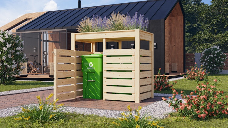 Karibu Mülltonnenbox für 2 oder 3 240 Liter Tonnen