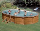 Vorschaubild myPOOL Swimming Pool Poolset Feeling Wood - Ovalform mit Stahlwandbecken
