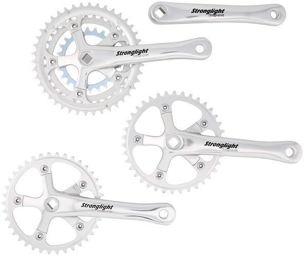 Stronglight Tandem Impact Kettenradgarnitur 170 mm silber