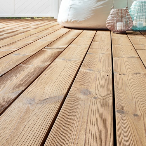 OSMO Terrassendiele Thermoholz Kiefer gebürstet/geriffelt - für SenoFix 25 x 140 mm