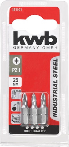 kwb 3 Bits 25mm PZ 1  Industry SB 121101