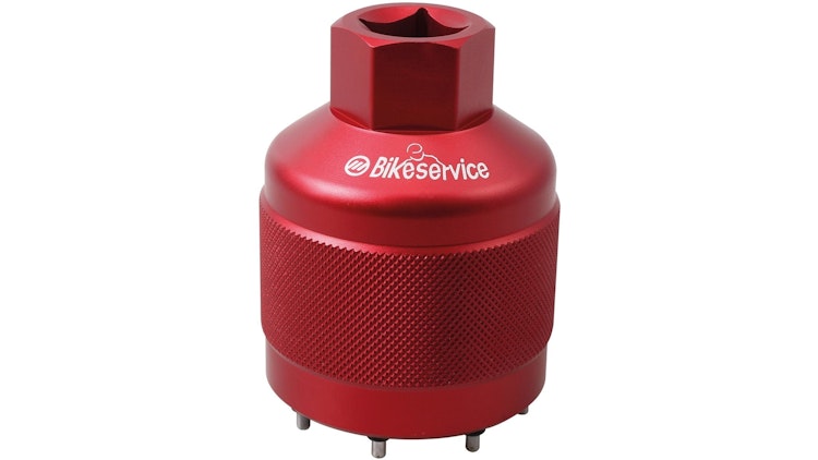 Bikeservice Gabelkappenschlüssel 42 mm, für ÖHLINS Gabel, 8-Zapfen