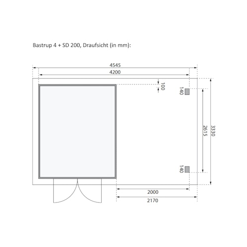 Karibu Woodfeeling Gartenhaus Bastrup 4 naturbelassen - 28 mm