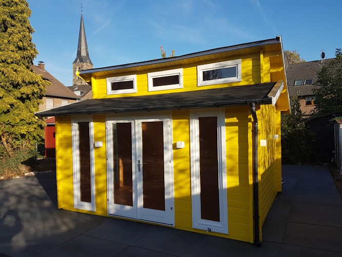 Wolff Finnhaus Blockbohlenhaus Langeoog 40 isolierverglast