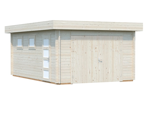 Palmako Garage Rasmus 19,0 m² - 44 mm - mit Holztor