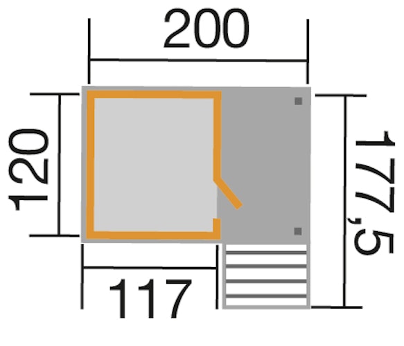 Weka Tabaluga Kinderspielhaus Lotti mit Treppe und Terrasse