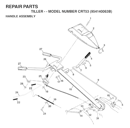 Husqvarna Motorhacken CRT 53, 954140063B, 1998-07