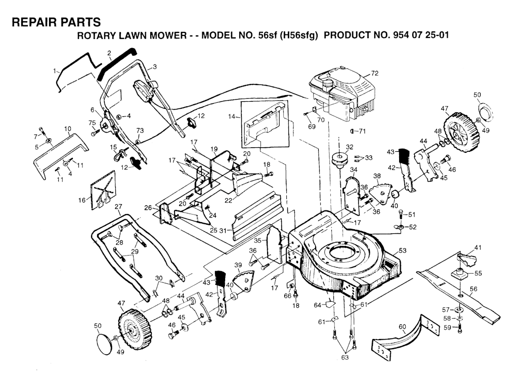Explosionszeichnung Ersatzteile