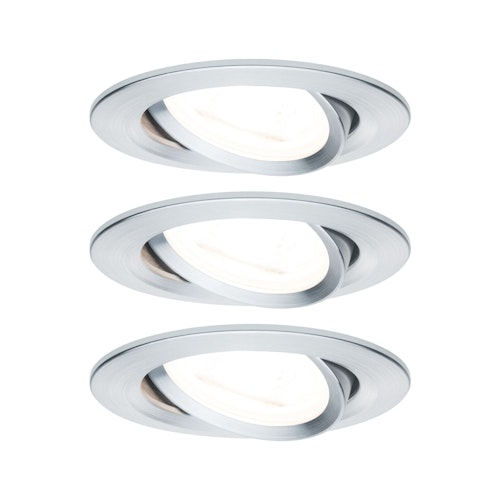 Paulmann Einbauleuchte Nova 3er LED 3x6,5W Alu rund