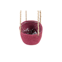 Vorschaubild Wikholm form Design Hängetopf aus Jute in pink 17 x 17 cm