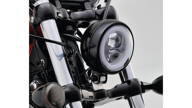 Daytona Hauptscheinwerfer LED Schwarz mit unterer Halterung