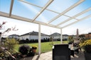 Vorschaubild Skan Holz Aluminium Terrassenüberdachung Monza Breite 648 cm mit Echtglas-Dach
