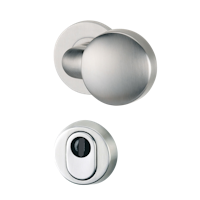 Griffwerk SCHUTZROSETTEN-GARNITUR -Edelstahl matt Schutzrosettengarnitur -Knopf R1 -ZA -ohne Kombi-Innenrosettensatz