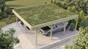 Vorschaubild Weka Doppelcarport mit Vorbereitung zur Dachbegrünung 644 x 718 cm - kesseldruckimprägniert