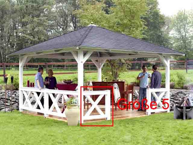 Skan Holz Brüstung Andreaskreuz zu Pavillon Cannes / Orleans