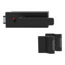 Vorschaubild Griffwerk Glastürbeschlag PURISTO S mit Griff VAYA 265 MINIMAL MODERN smart2lock Flüster 3-tlg. Bänder VAYA 265 MINIMAL MODERN Graphitschwarz