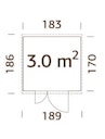 Vorschaubild Palmako Gerätehaus Leif 3,0 m² - 16 mm