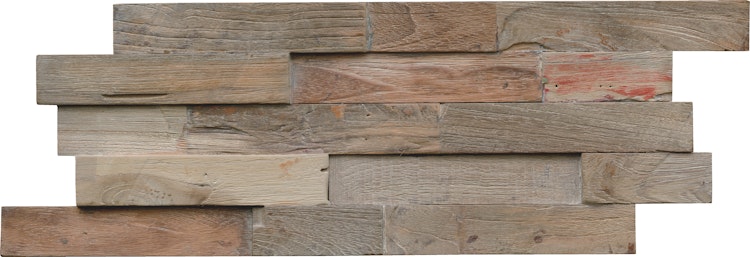 INDO rustikale Holzwandverkleidung Teak DA52050GS Gun Smoked