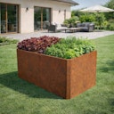 Vorschaubild Premium Hochbeet aus Cortenstahl mit Rostpatina 120 x 80 x 75 cm
