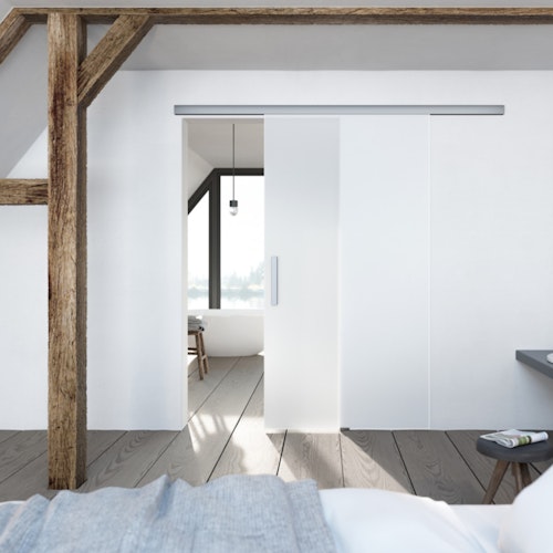 Griffwerk Glasschiebetür SNOWWHITE 501 Milchglas / Satiniert / Weißglas