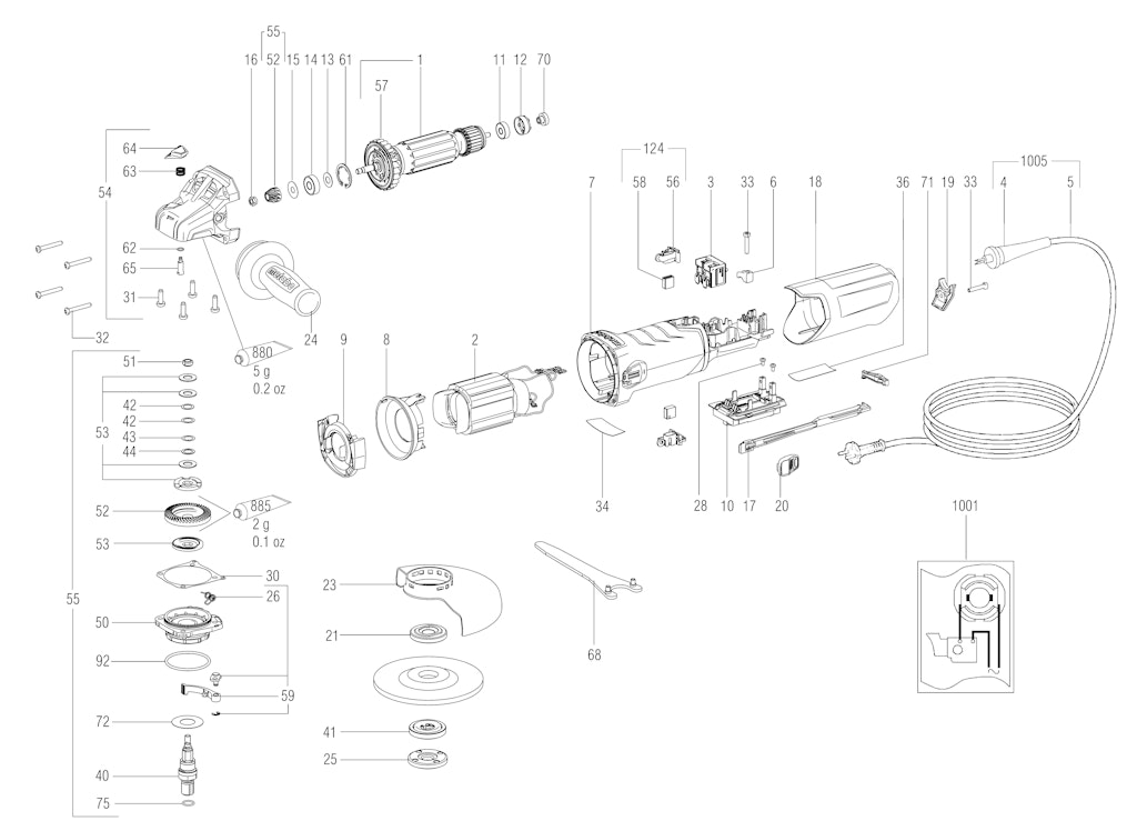 Explosionszeichnung Ersatzteile