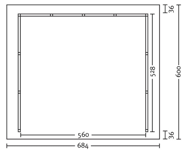 Skan Holz Schwarzwald - Satteldach Doppelcarport Breite 684 cm