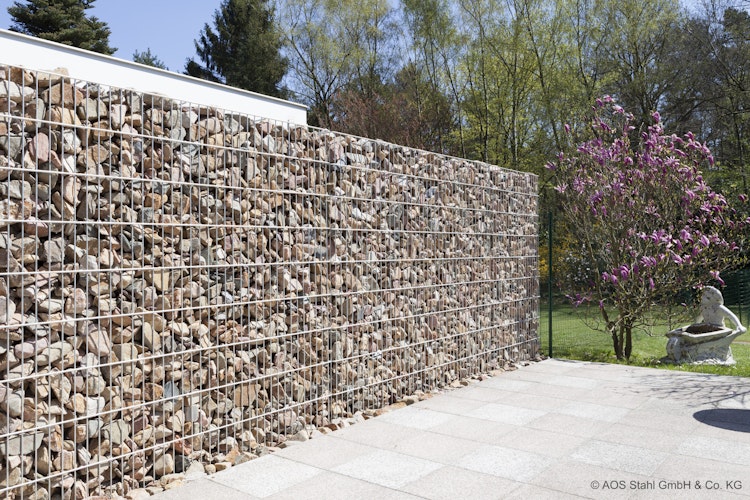 dz Gabionen-Korb JUMBO 1000 inklusive Pfosten zum Einbetonieren