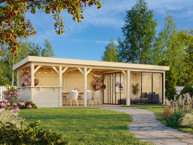 Palmako Carport/Pavillon Connect Lenna 24,9 m² Set 415 Slide