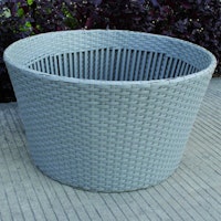 Gardenforma Flechtkorb hellgrau, für Becken D=66 cm