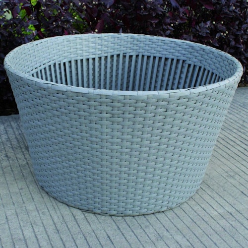 Gardenforma Flechtkorb hellgrau, für Becken D=66 cm