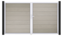 Vorschaubild GroJa Solid Grande Tor 2-flügelig 3000 x 1800 mm, Alu-Rahmen EV1