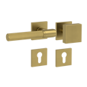 Vorschaubild Griffwerk Wechselgarnitur VAYA 136 ARIS fast2fix Fast2Fix Rosetten eckig Knopf SQUARE Gold matt L