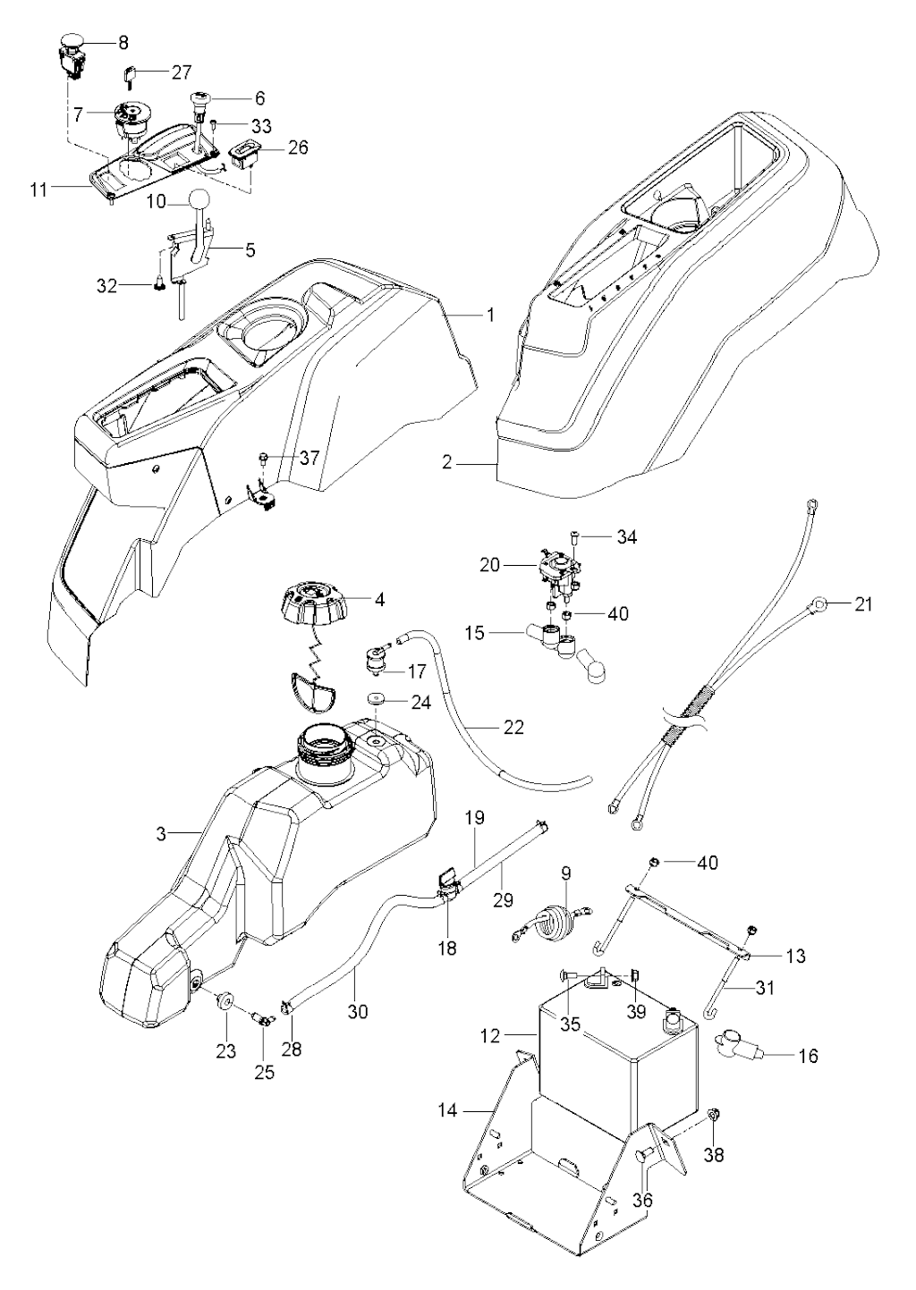 Explosionszeichnung Ersatzteile