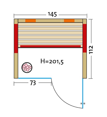 Infraworld Infrarotkabine TrioSol Glas 145 Fichte RG inkl. 5-teiligem gratis Zubehörset