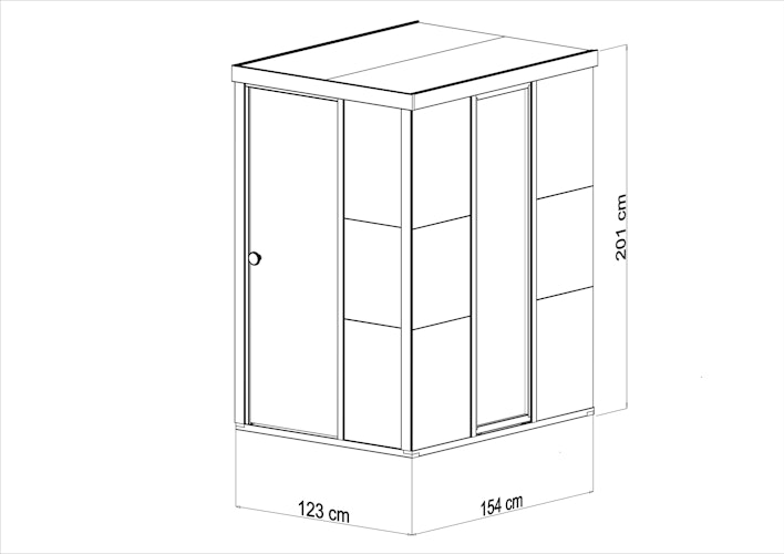 Bertilo Sauna Model 1 Mini white - 58 mm