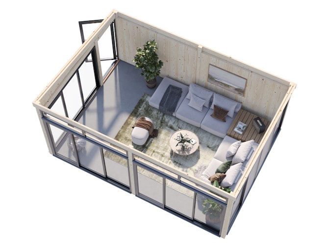 Palmako Glashaus Saga 23,3 m² Slide