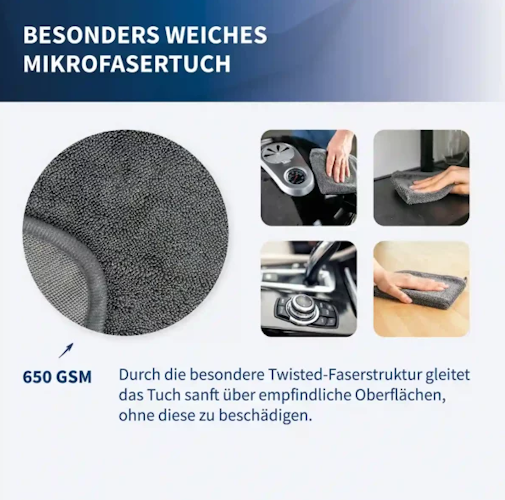McBrikett Mikrofasertuch Twisted 40 x 30 - Gewicht 650 gr/qm