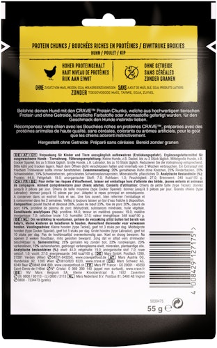 CRAVE Protein Chunks 55 Gramm Hundesnack