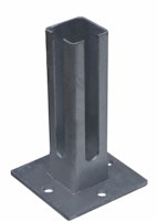 dz Fußplatte - Typ Q 60x60-Eck - RAL7016 Anthrazitgrau